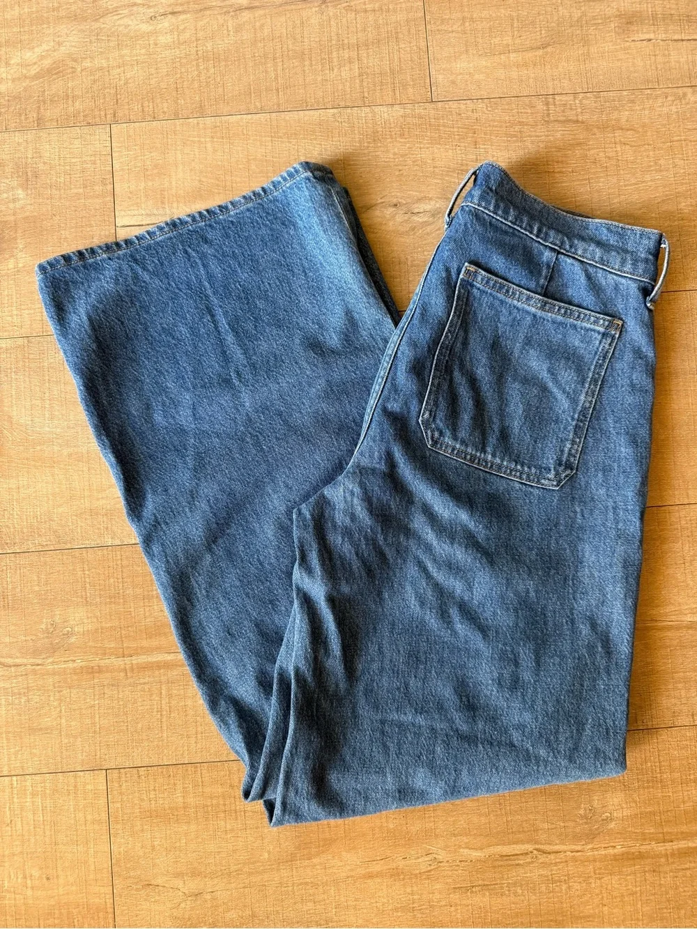 J.Crew Camp Pocket Wide Leg Jeans Womens Size 25 Medium Wash Minimalist Preppy